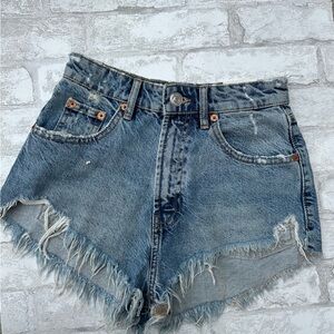 Denim Zara Hem Women's Shorts